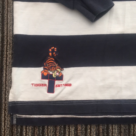 Vintage Disney Tigger Long Sleeve Polo Shirt Large - Picture 3 of 7